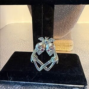 Sterling Silver and Ruby Skull Pendant​